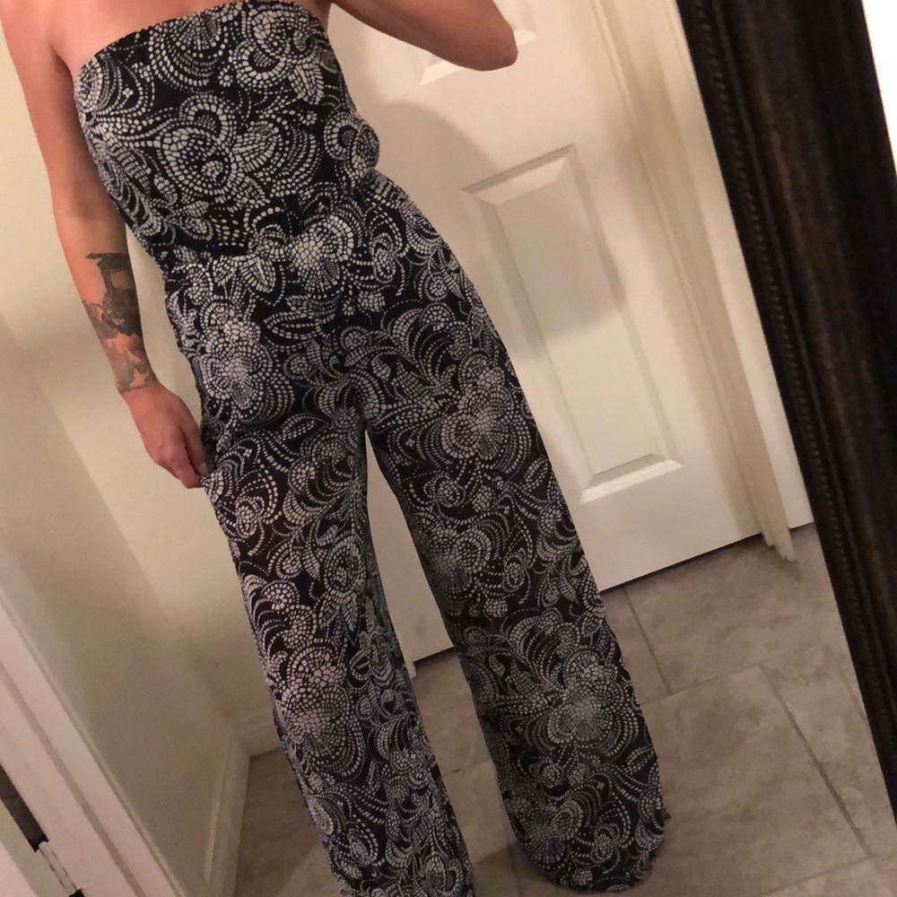 Pant suit romper with short lining